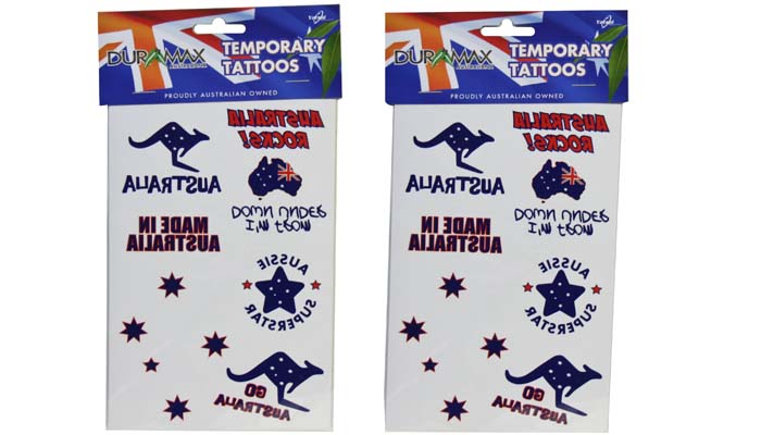 Australian Temporary Tattoos Pk 7